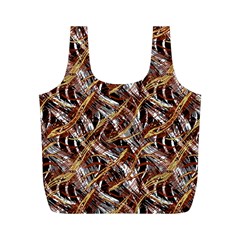 Colorful Wavy Abstract Pattern Full Print Recycle Bags (m)  by dflcprints