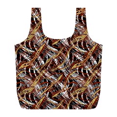 Colorful Wavy Abstract Pattern Full Print Recycle Bags (l)  by dflcprints