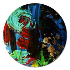 Night At The Foot Of Fudziama 2 Magnet 5  (round) by bestdesignintheworld