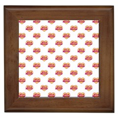 Girl Power Logo Pattern Framed Tiles by dflcprints