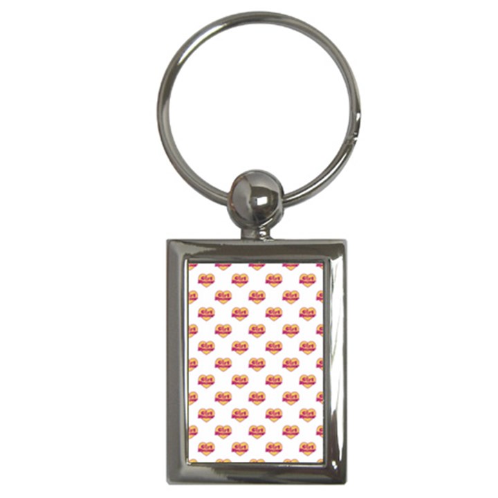 Girl Power Logo Pattern Key Chains (Rectangle) 