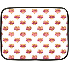 Girl Power Logo Pattern Fleece Blanket (mini) by dflcprints