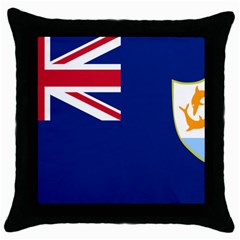 Flag Of Anguilla Throw Pillow Case (black) by abbeyz71