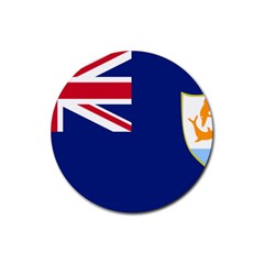 Flag Of Anguilla Rubber Coaster (round) 