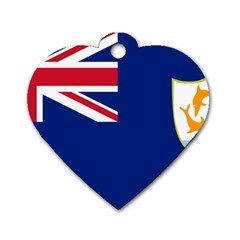 Flag Of Anguilla Dog Tag Heart (one Side) by abbeyz71