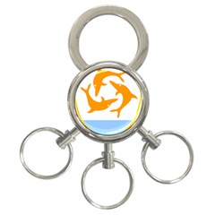 Coat Of Arms Of Anguilla 3-ring Key Chains by abbeyz71