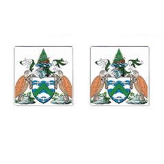 Coat Of Arms Of Ascension Island Cufflinks (square) by abbeyz71