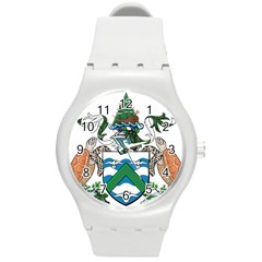 Coat Of Arms Of Ascension Island Round Plastic Sport Watch (m) by abbeyz71