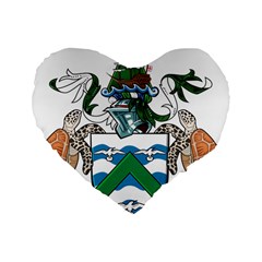 Coat Of Arms Of Ascension Island Standard 16  Premium Heart Shape Cushions by abbeyz71