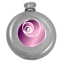 Rose Round Hip Flask (5 Oz)