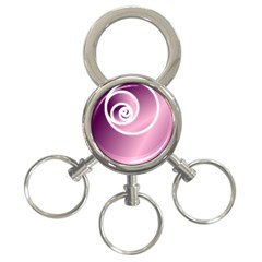 Rose  3-ring Key Chains