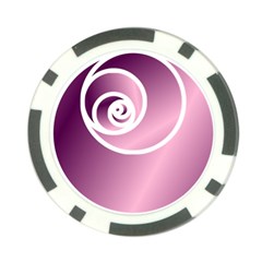 Rose  Poker Chip Card Guard