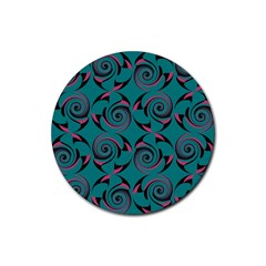 Spirals Rubber Coaster (round) 