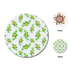 Airy Floral Pattern Playing Cards (round)  by dflcprints