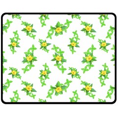 Airy Floral Pattern Fleece Blanket (medium)  by dflcprints