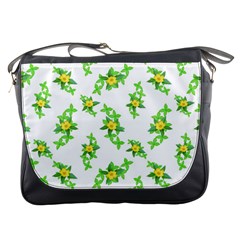 Airy Floral Pattern Messenger Bags by dflcprints