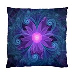 Blown Glass Flower of an ElectricBlue Fractal Iris Standard Cushion Case (One Side) Front
