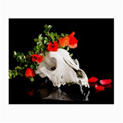 Animal Skull With A Wreath Of Wild Flower Small Glasses Cloth (2-side)