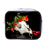 Animal skull with a wreath of wild flower Mini Toiletries Bags Front