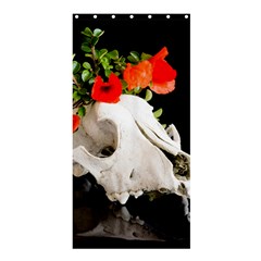 Animal Skull With A Wreath Of Wild Flower Shower Curtain 36  X 72  (stall)  by igorsin