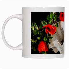 Animal Skull With A Wreath Of Wild Flower White Mug by igorsin