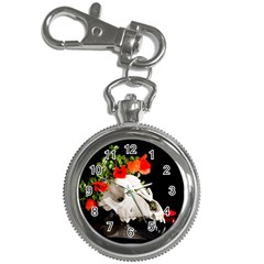 Animal Skull With A Wreath Of Wild Flower Key Chain Watch by igorsin