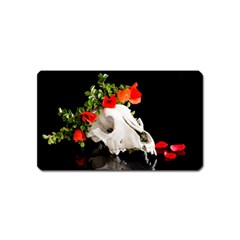 Animal Skull With A Wreath Of Wild Flower Magnet (name Card) by igorsin