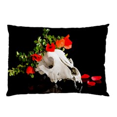 Animal Skull With A Wreath Of Wild Flower Pillow Case by igorsin