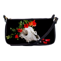 Animal Skull With A Wreath Of Wild Flower Shoulder Clutch Bag by igorsin