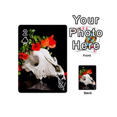 Animal Skull With A Wreath Of Wild Flower Playing Cards 54 (mini) by igorsin