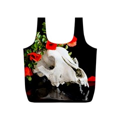 Animal Skull With A Wreath Of Wild Flower Full Print Recycle Bag (s) by igorsin