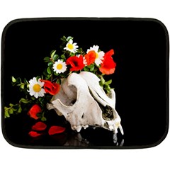 Animal Skull With A Wreath Of Wild Flower Fleece Blanket (mini) by igorsin