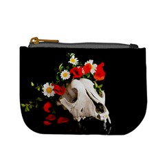 Animal Skull With A Wreath Of Wild Flower Mini Coin Purses