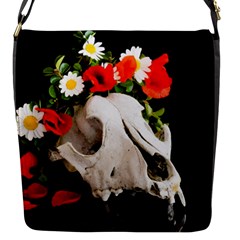 Animal Skull With A Wreath Of Wild Flower Flap Messenger Bag (s) by igorsin