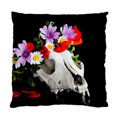 Animal Skull With A Wreath Of Wild Flower Standard Cushion Case (two Sides) by igorsin