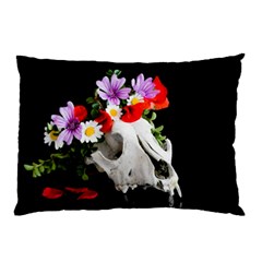 Animal Skull With A Wreath Of Wild Flower Pillow Case by igorsin