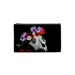 Animal Skull With A Wreath Of Wild Flower Cosmetic Bag (small)  by igorsin