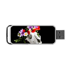 Animal Skull With A Wreath Of Wild Flower Portable Usb Flash (two Sides) by igorsin