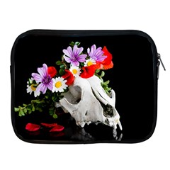 Animal Skull With A Wreath Of Wild Flower Apple Ipad 2/3/4 Zipper Cases by igorsin