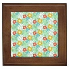 Vintage Floral Summer Pattern Framed Tiles by TastefulDesigns