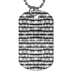 Abstract Wavy Black And White Pattern Dog Tag (one Side) by dflcprints