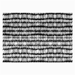 Abstract Wavy Black And White Pattern Large Glasses Cloth