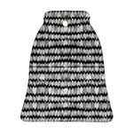 Abstract Wavy Black And White Pattern Bell Ornament (Two Sides) Front