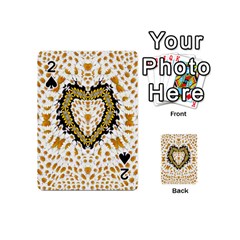 Hearts In A Field Of Fantasy Flowers In Bloom Playing Cards 54 (mini)  by pepitasart