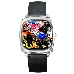 Smashed Butterfly 5 Square Metal Watch by bestdesignintheworld
