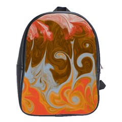 Fire And Water School Bag (large) by digitaldivadesigns