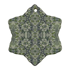 Modern Noveau Floral Collage Pattern Ornament (snowflake) by dflcprints