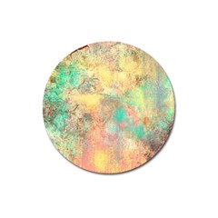 Pink Pastel Abstract Magnet 3  (round) by digitaldivadesigns