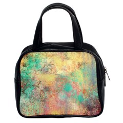 Pink Pastel Abstract Classic Handbags (2 Sides) by digitaldivadesigns