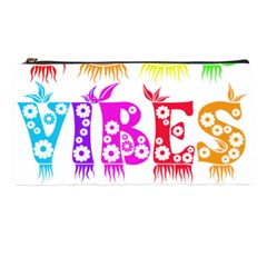 Good Vibes Rainbow Floral Typography Pencil Cases